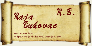 Maja Bukovac vizit kartica